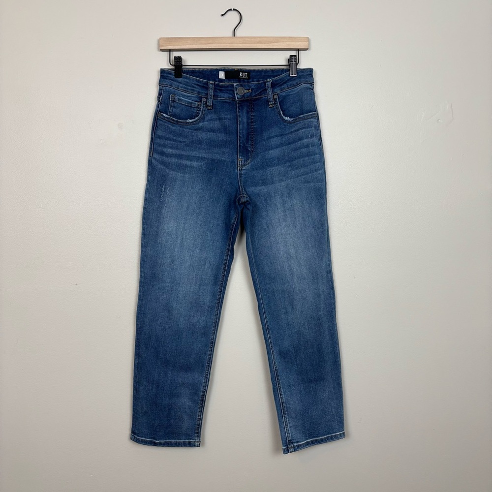 Kut from the Kloth Jeans Womens 4 Elizabeth Fab Ab Ankle Straight Leg High Rise